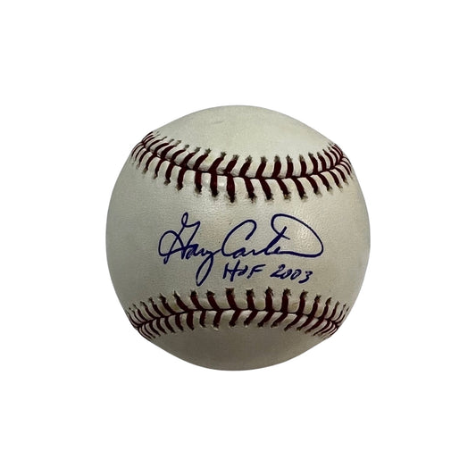 Gary Carter Autographed OMLB HOF 2003 Inscription PSA