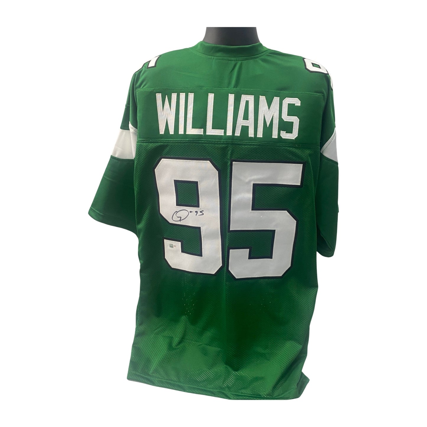 Quinnen Williams Autographed New York Jets Green Jersey Steiner CX