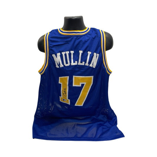 Chris Mullin Autographed Golden State Warriors Blue Jersey Beckett