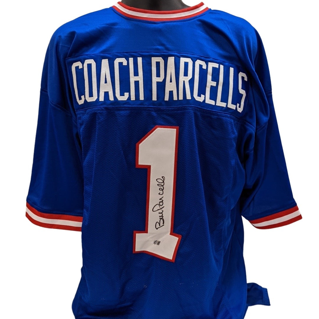 Bill Parcells Autographed New York Giants Blue Jersey Steiner CX