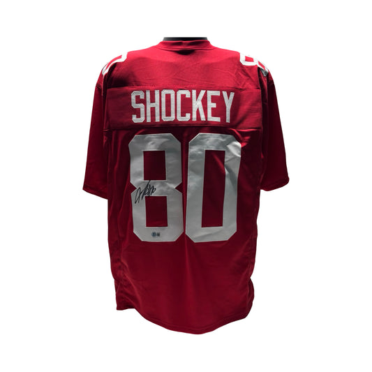 Jeremy Shockey New York Giants Red Jersey Beckett BAS