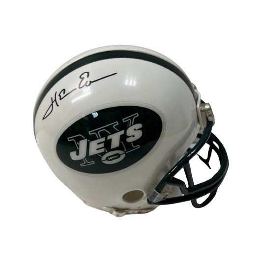 Herm Edwards Autographed New York Jets Mini Helmet CLB