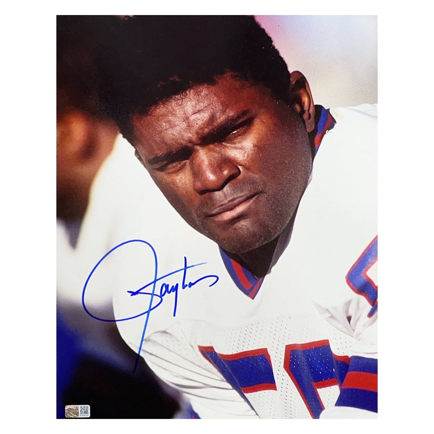 Lawrence Taylor Autographed New York Giants On Bench 11x14 Steiner CX