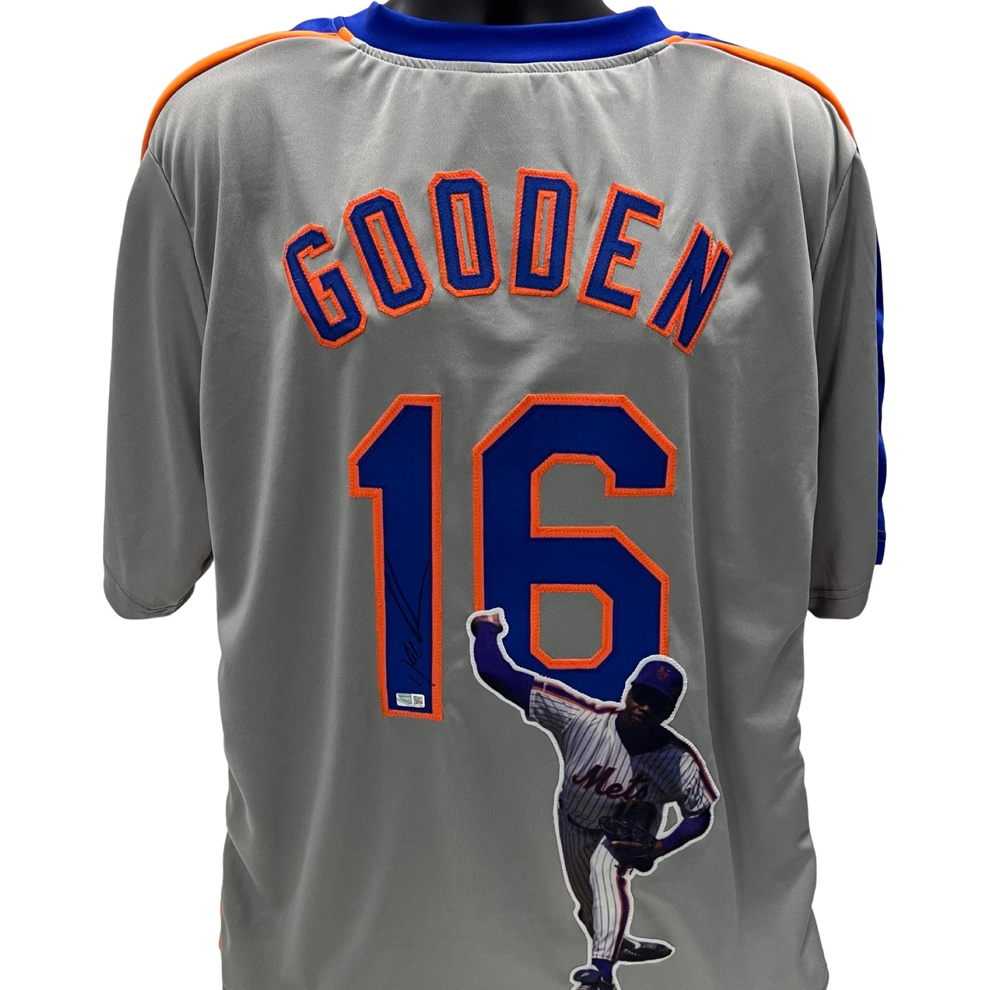 Doc Gooden Autographed New York Mets Grey Art Jersey Steiner CX