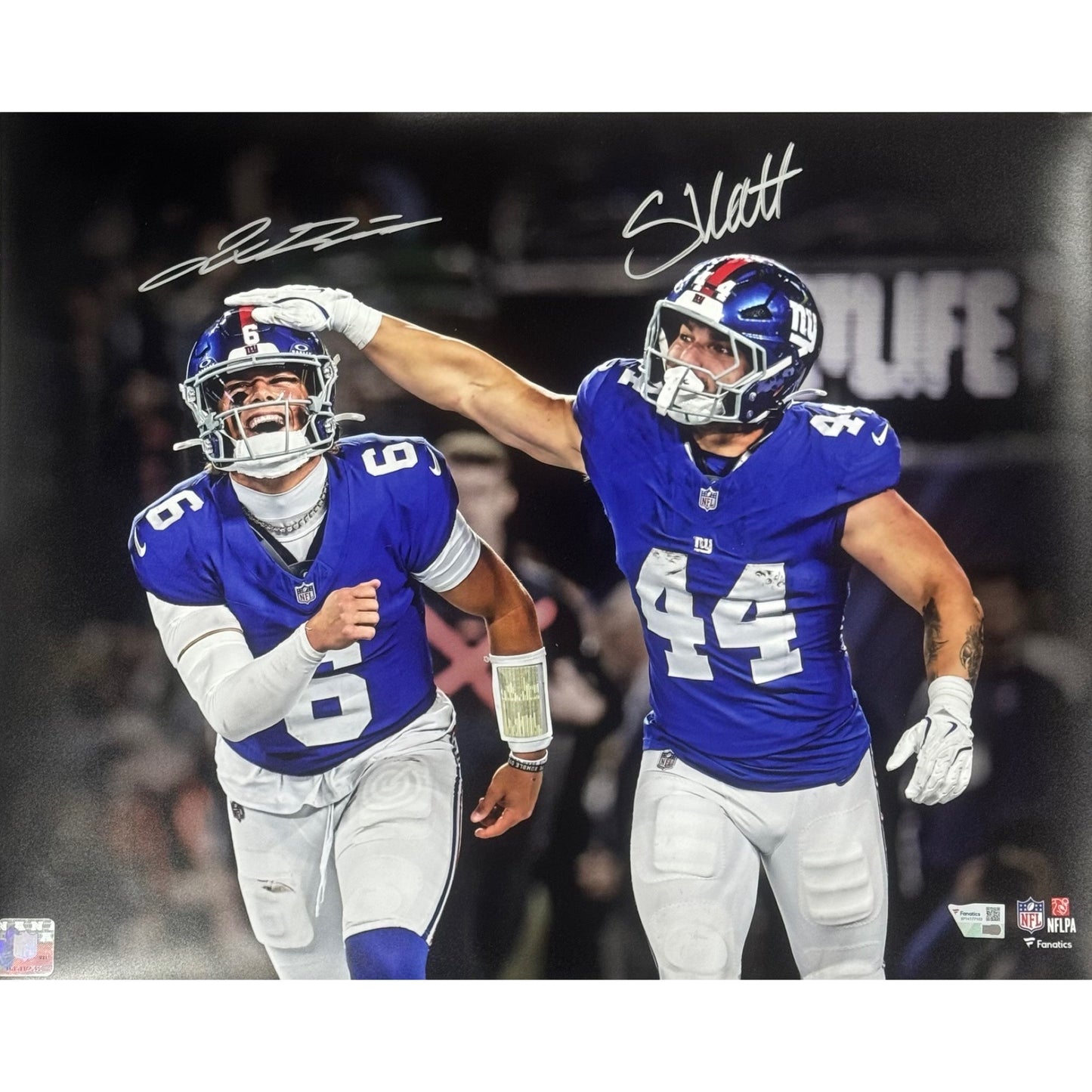 Cam Skattebo And Jaxson Dart Headtap Autograph 16x20 Fanatics