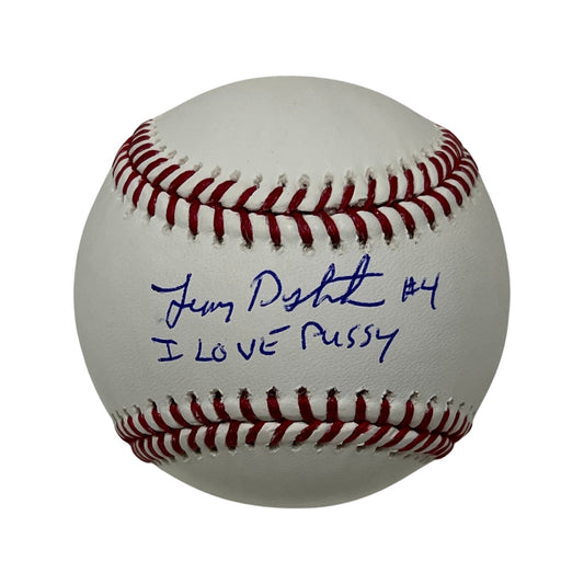 Lenny Dykstra Autographed OMLB I Love Pussy Inscription Steiner CX