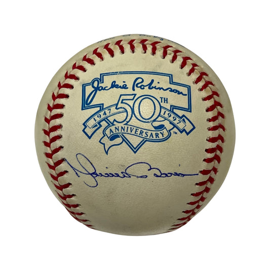 Mariano Rivera Autographed New York Yankees Jackie Robinson 50th Anniversary Logo Baseball PSA