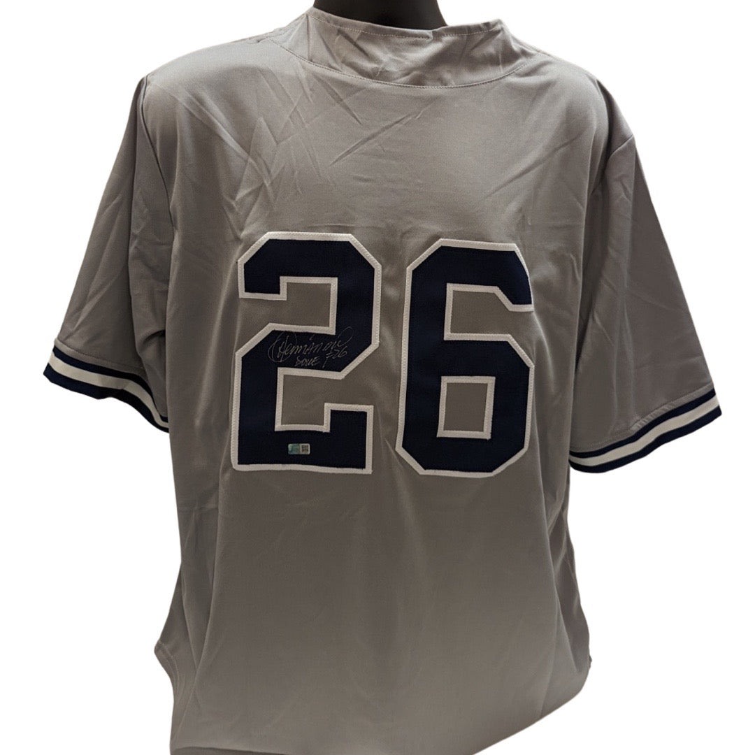 Orlando El Duque Hernandez Autographed New York Yankees Grey Jersey Steiner CX