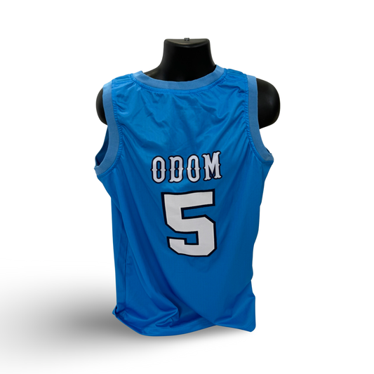 Lamar Odom Unsigned University of Rhode Island Blue Custom Jersey