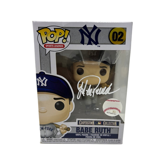 Jorge Posada Autographed New York Yankees Babe Ruth Funko Pop White Ink Steiner CX