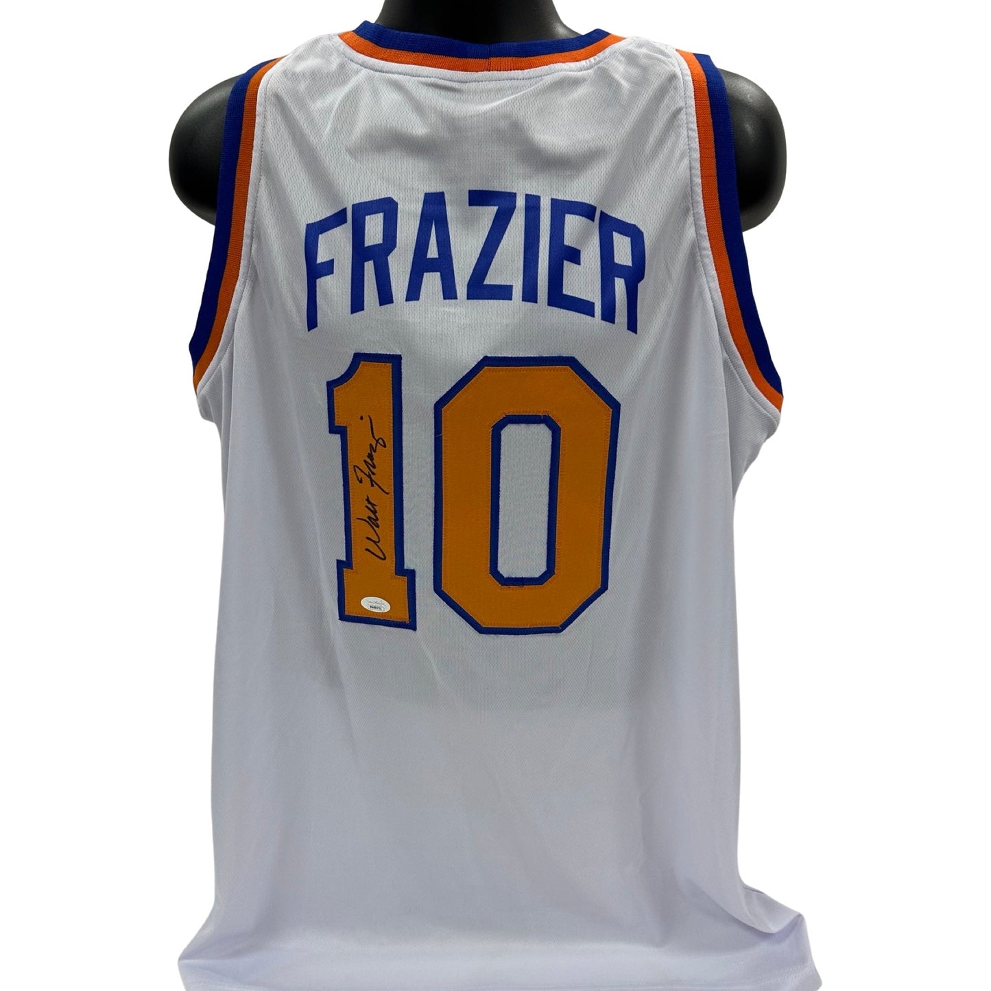 Walt Clyde Frazier Autographed New York Knicks White Jersey JSA