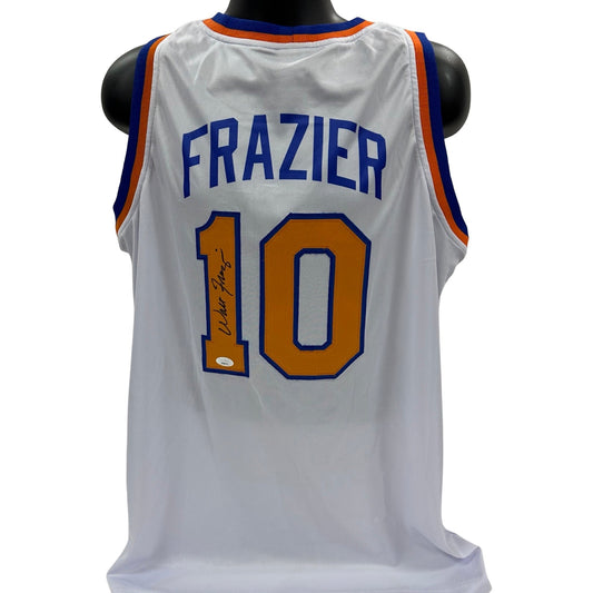 Walt Clyde Frazier Autographed New York Knicks White Jersey JSA