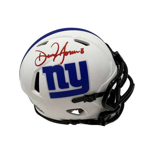 Daniel Jones Autographed New York Giants Lunar Eclipse Mini Helmet Beckett