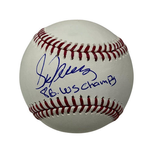 Sid Fernandez Autographed New York Mets OMLB 86 WS Champs Inscription JSA