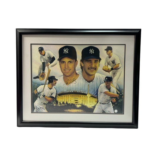Don Mattingly & Tino Martinez Autographed New York Yankees Framed 17x24 LE 72/124 All American Collectibles COA