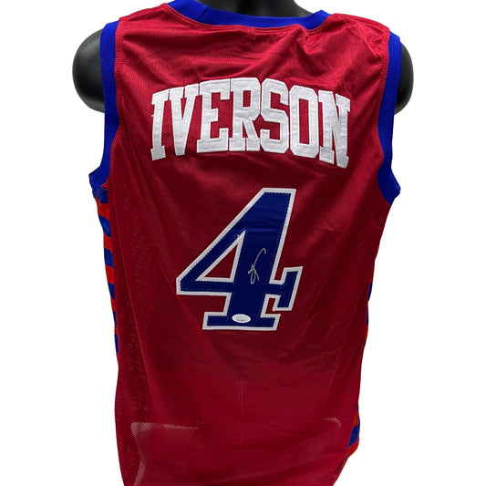 Allen Iverson Autographed USA Basketball Olympics Red Jersey JSA