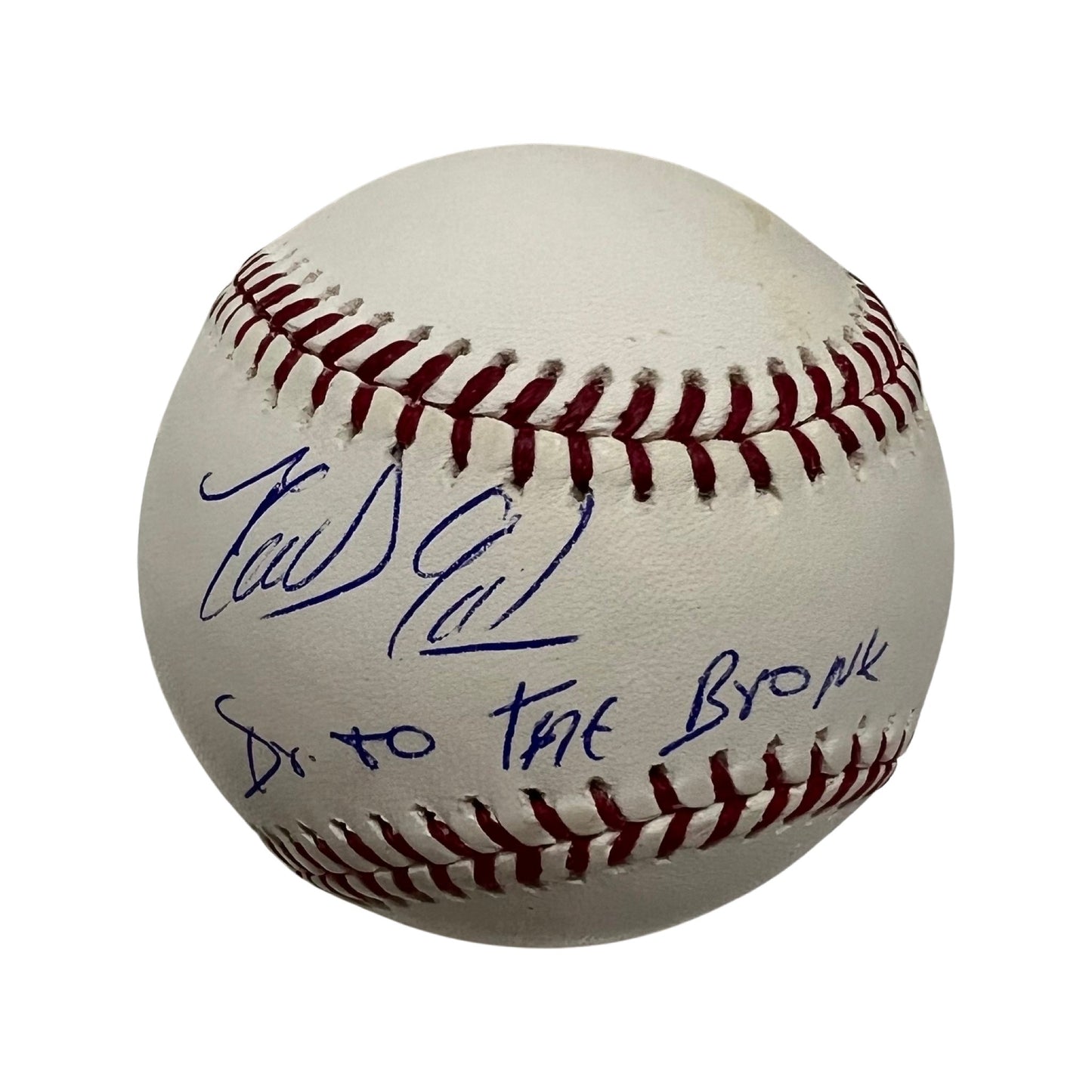Domingo German Autographed New York Yankees OMLB DR to the Bronx Inscription JSA