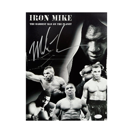 Mike Tyson Autographed Baddest Man on the Planet 11x14 JSA - Unframed