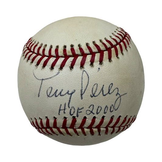 Tony Perez Autographed Official National League Baseball “HOF 2000” Inscription JSA