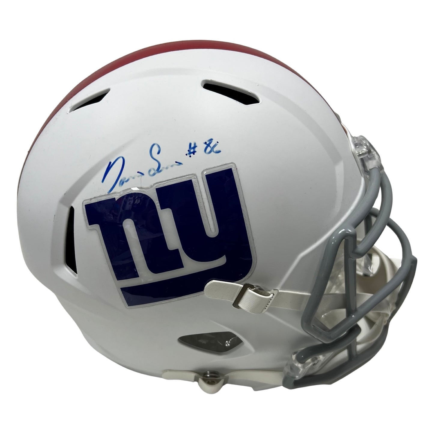 Darius Slayton Autographed New York Giants Flat White Replica Helmet JSA