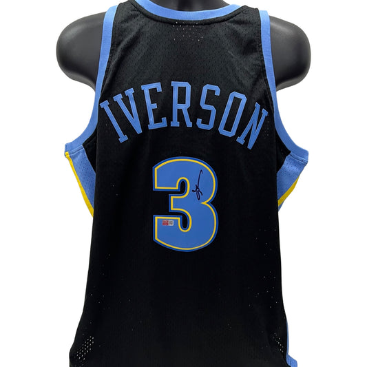 Authentic Allen Iverson Large 44 Denver Nuggets Jersey adidas