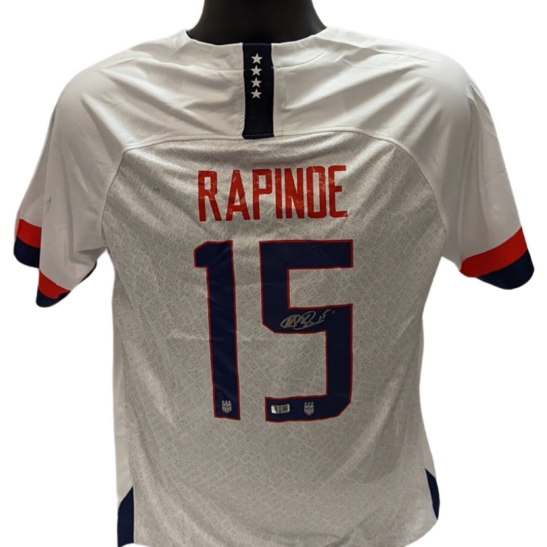 Megan Rapinoe Autographed USA Soccer Nike White/Red/Blue Jersey Steiner CX