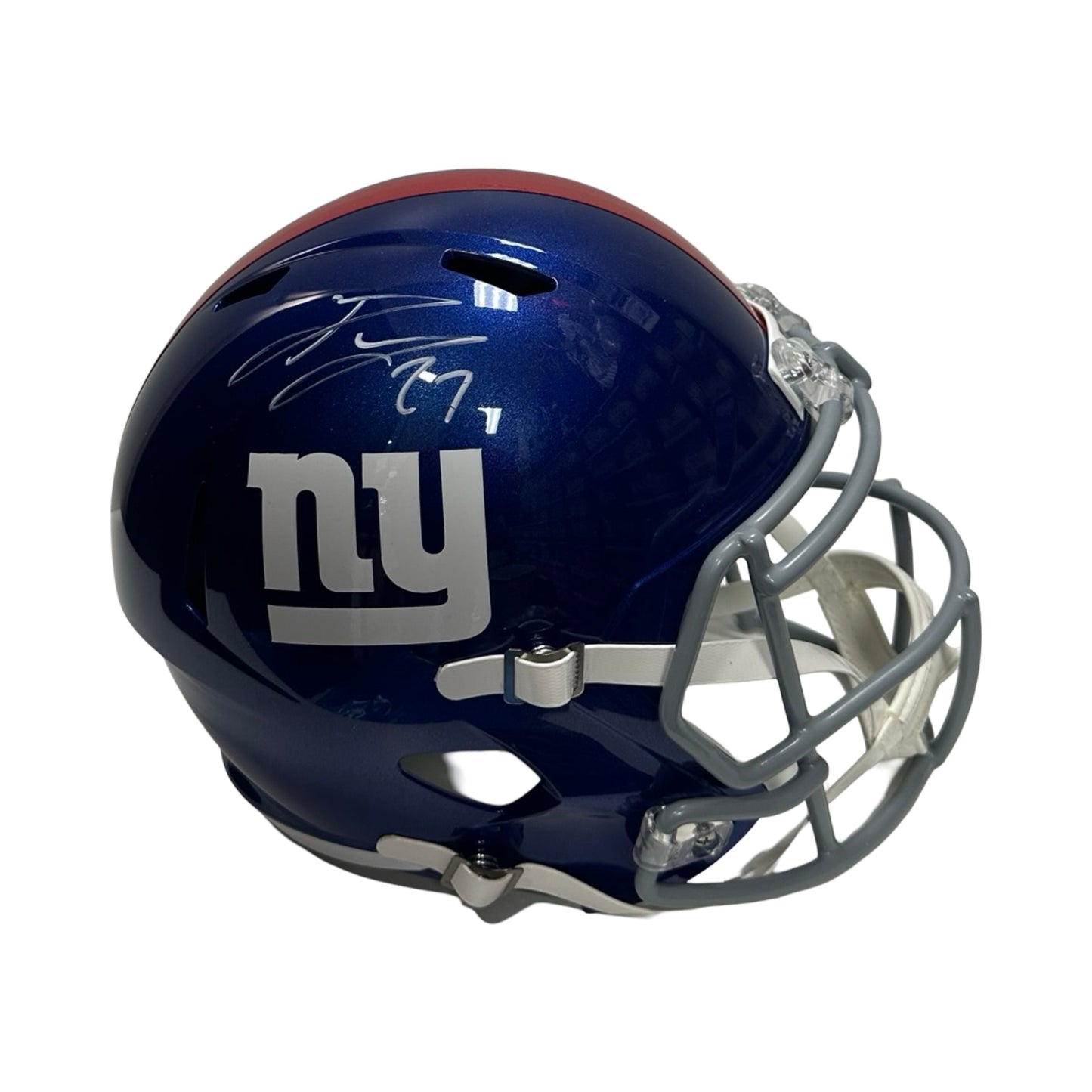 Brandon Jacobs Autographed New York Giants Speed Replica Helmet Beckett BAS