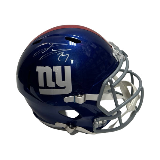 Brandon Jacobs Autographed New York Giants Speed Replica Helmet Beckett BAS
