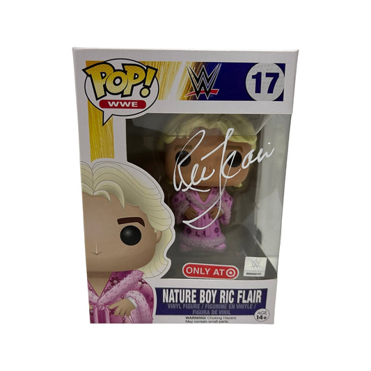 Ric Flair Autographed WWE Nature Boy Funko Pop #17 Steiner CX