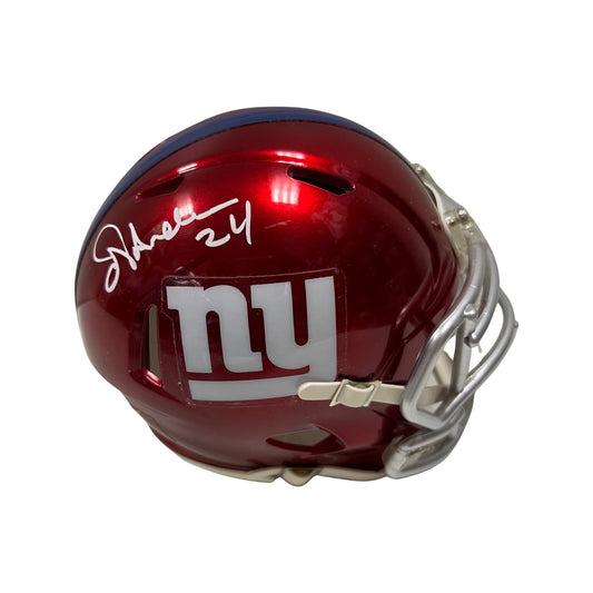 OJ Anderson Autographed New York Giants Flash Mini Helmet JSA