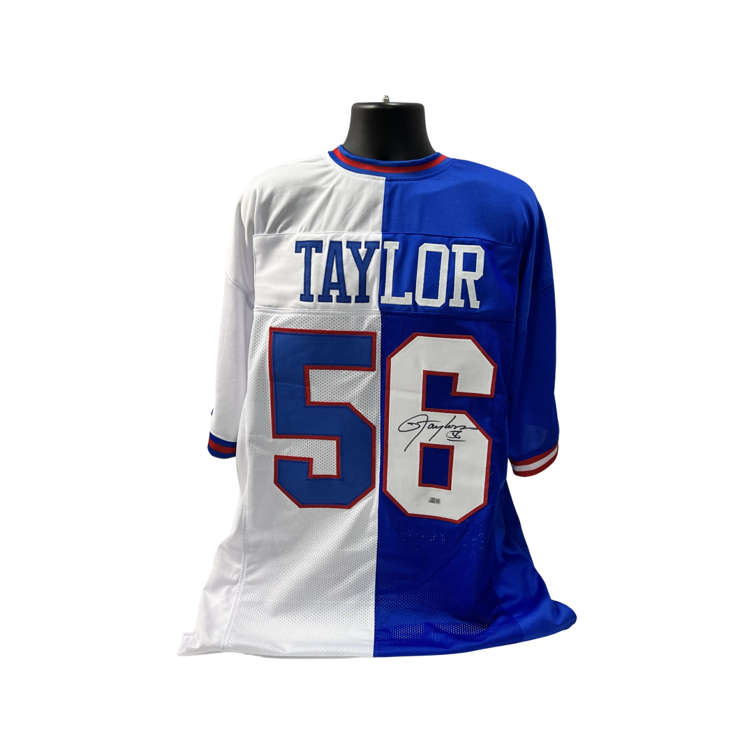 Lawrence Taylor Autographed New York Giants Split Jersey Beckett