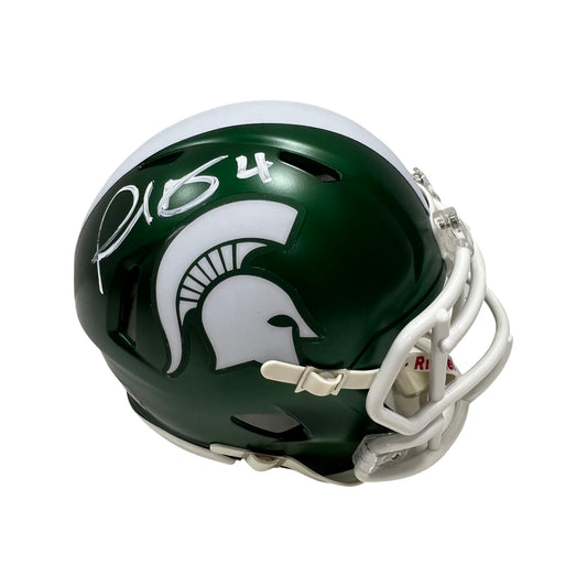Plaxico Burress Autographed Michigan State Spartans Speed Mini Helmet Steiner CX