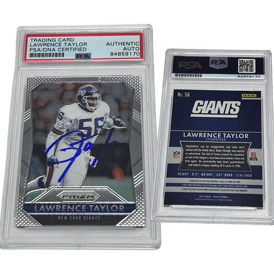 2015 Lawrence Taylor Panini Prizm #56 Autographed PSA Auto Authentic