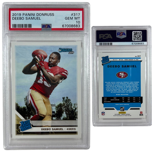 2019 Deebo Samuel Panini Donruss Rated Rookie #317 PSA GEMMT 10