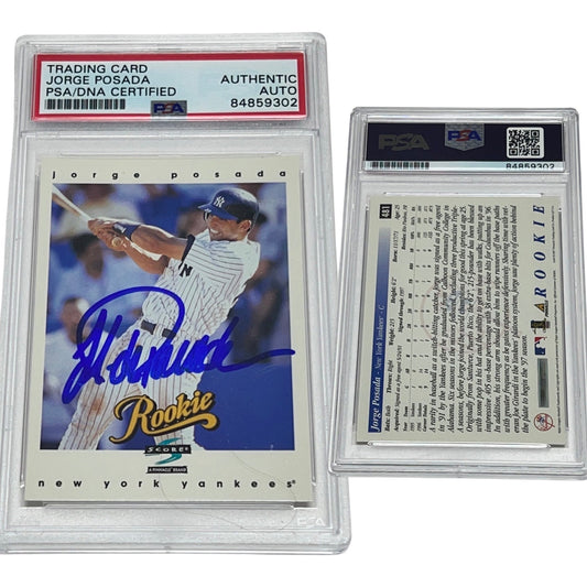 1997 Jorge Posada Score Rookie Card #481 Autographed PSA Auto Authentic
