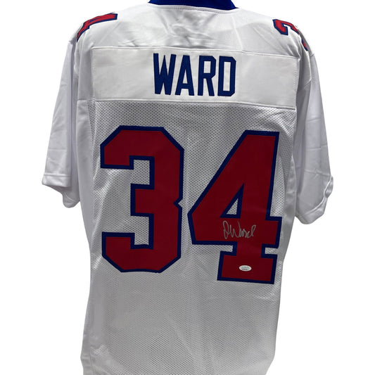 Derrick Ward Autographed New York Giants White/Red Jersey JSA