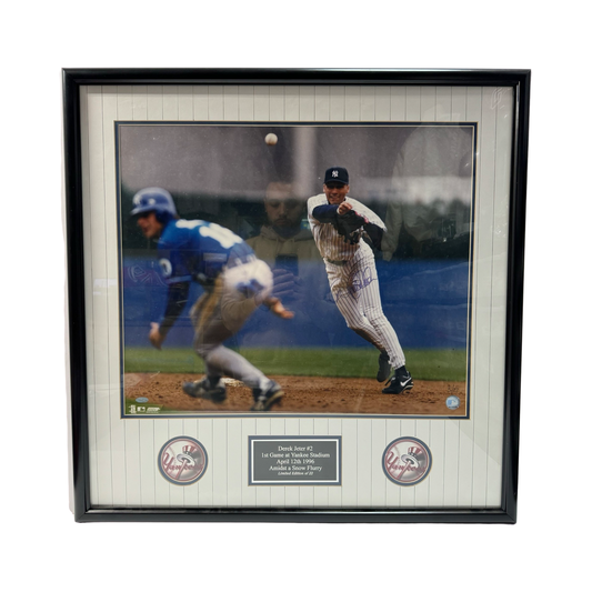 Derek Jeter Autographed New York Yankees Framed 1st Game at Yankee Stadium 20x24 Photo LE 5/22 Steiner