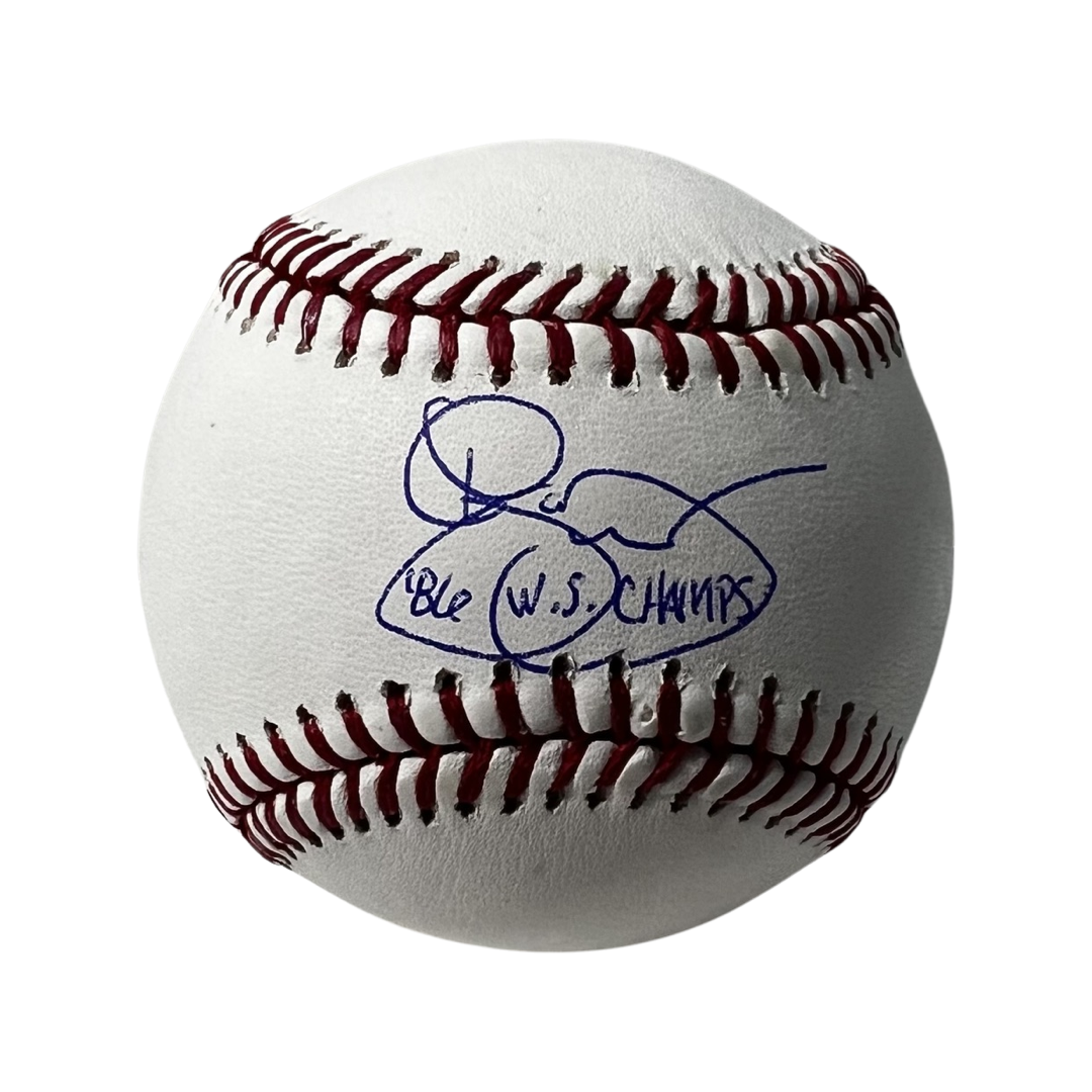 Roger McDowell Autographed OMLB "86 W.S. Champs" Inscription Steiner CX