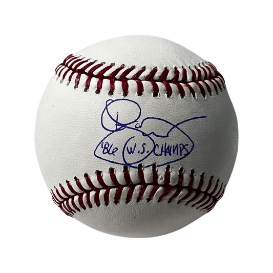 Roger McDowell Autographed OMLB "86 W.S. Champs" Inscription Steiner CX