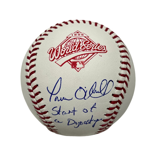 Paul O’Neill Autographed New York Yankees 1996 World Series Logo Baseball Start of a Dynasty Inscription JSA