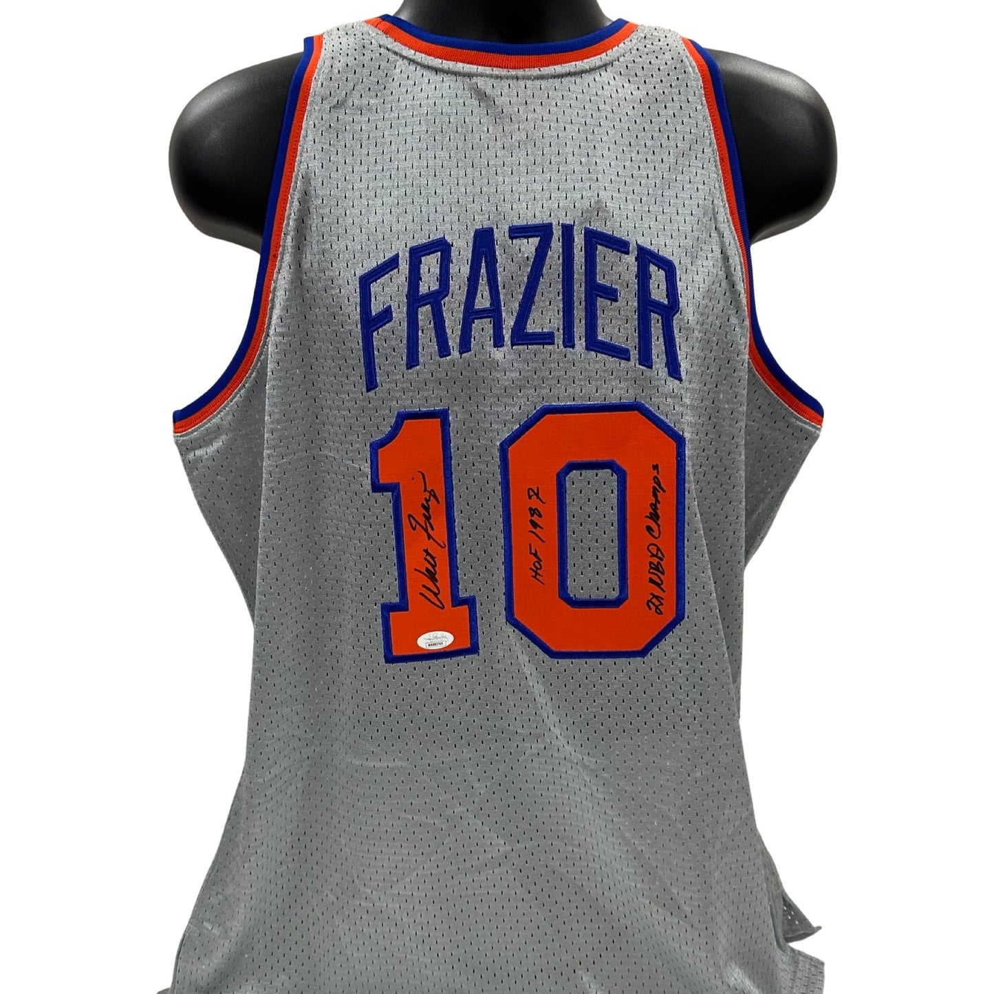 Walt Clyde Frazier Autographed New York Knicks 1969-70 NBA 75th Anniversary Silver Mitchell & Ness Swingman Jersey JSA