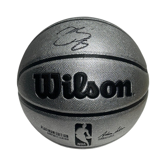 JR Smith Autographed New York Knicks Cleveland Cavaliers Silver Wilson Basketball Beckett