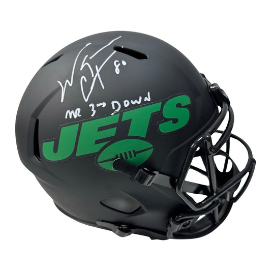 Wayne Chrebet Autographed New York Jets Eclipse Replica Helmet Mr 3rd Down Inscription JSA