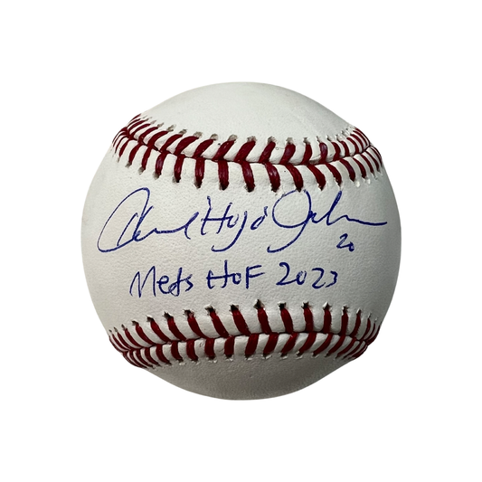 Howard Johnson Autographed New York Mets OMLB Mets HOF 2023 Inscription Steiner CX