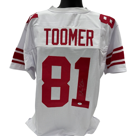 Amani Toomer Autographed New York Giants White Jersey PSA
