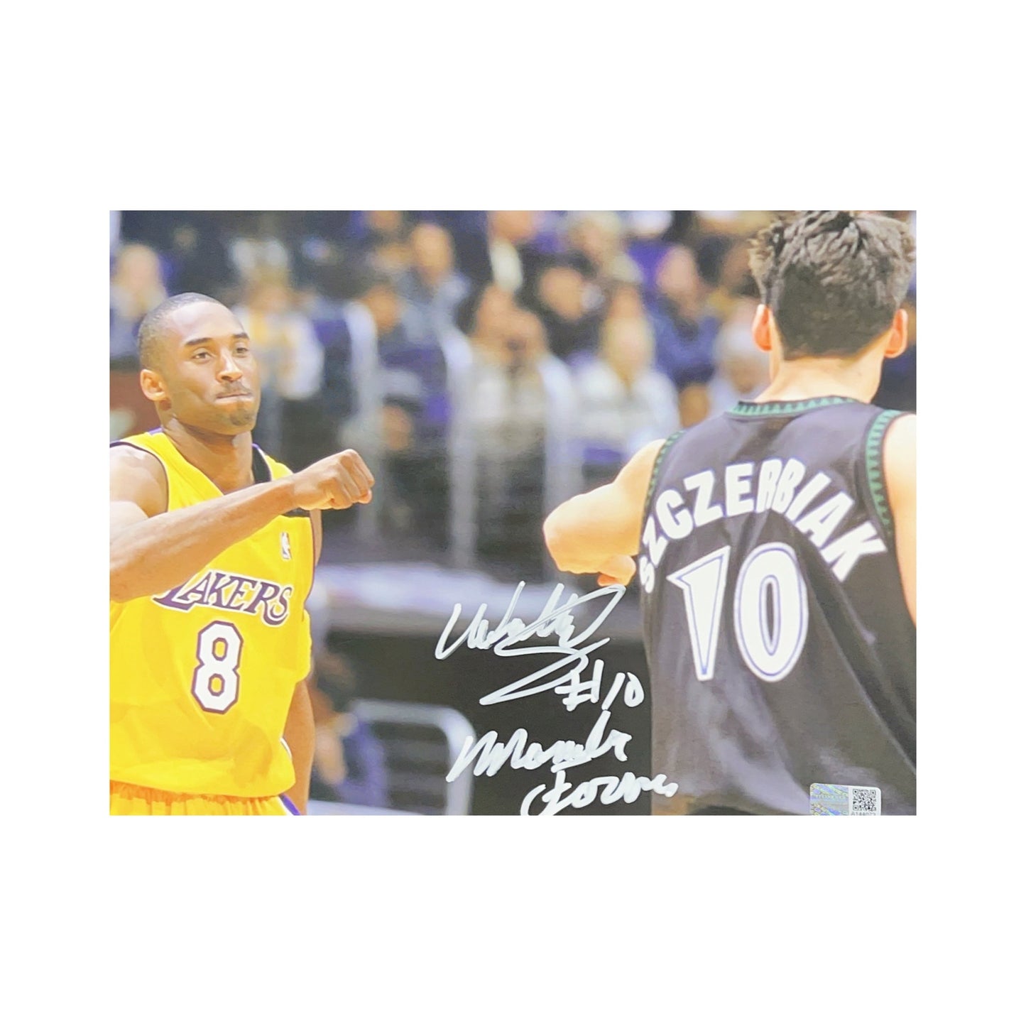 Wally Szczerbiak Autographed Minnesota Timberwolves Kobe 8x10 Mamba Forever Inscription Steiner CX