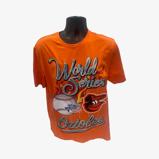 Baltimore Orioles Pro Standard Logo Shirt Orange - 1983 World Series - X-Large