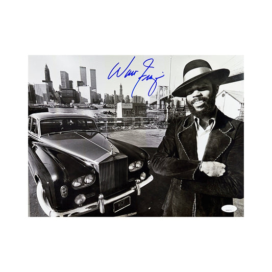 Walt Frazier Autographed New York Knicks 11x14 Black and White Photo JSA
