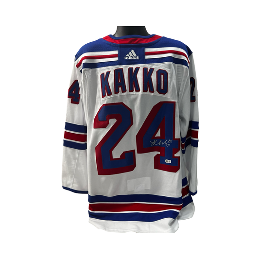 Kappo Kakko Autographed New York Rangers Adidas White Authentic Jersey Beckett