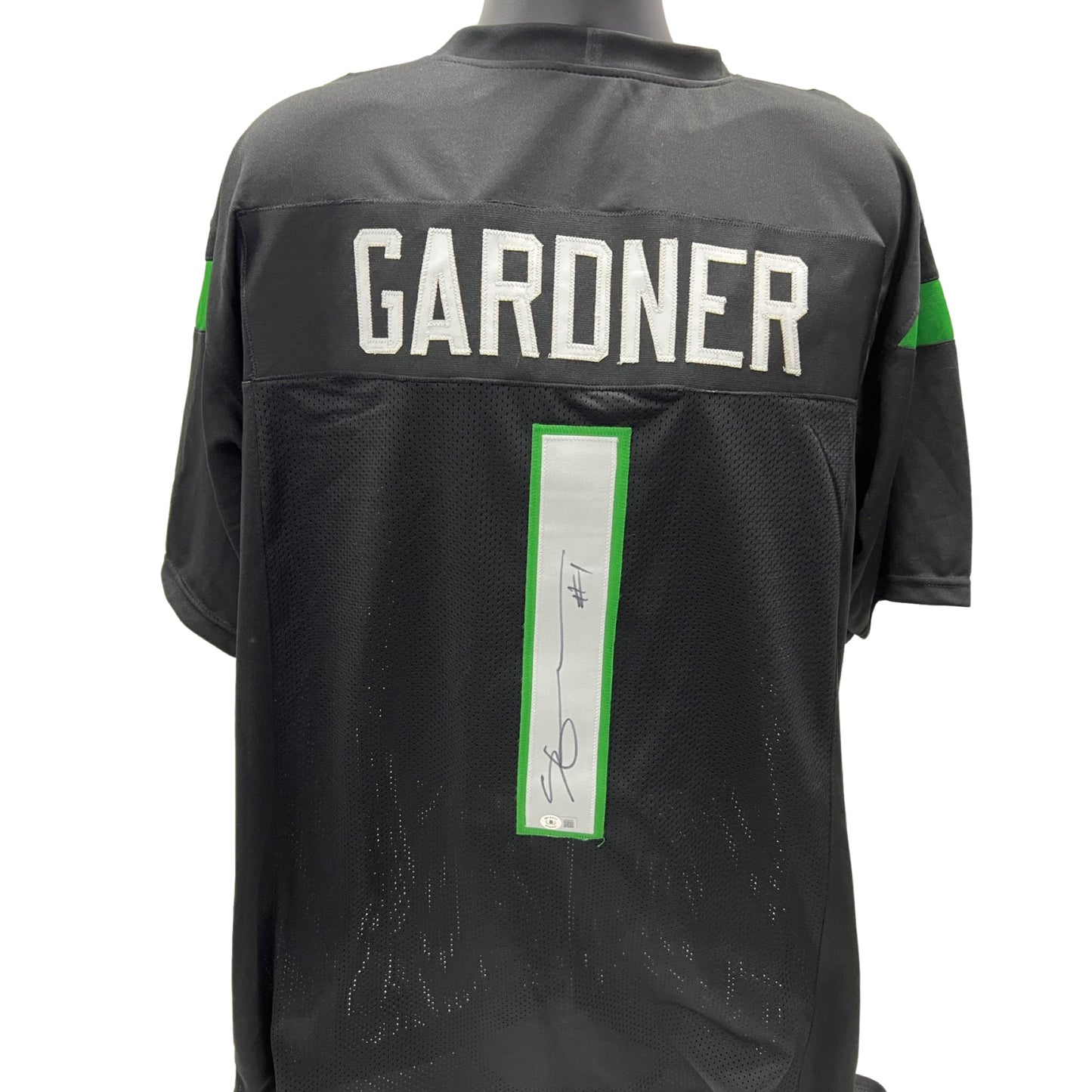 Sauce Gardner Autographed New York Jets Black Jersey Beckett
